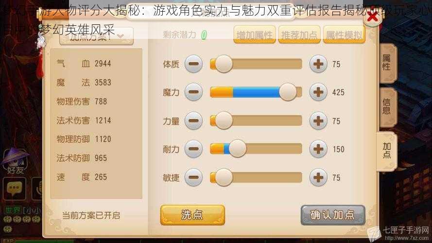 梦幻手游人物评分大揭秘：游戏角色实力与魅力双重评估报告揭秘顶级玩家心目中的梦幻英雄风采