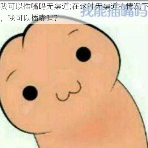 我可以插嘴吗无渠道;在这种无渠道的情况下，我可以插嘴吗？