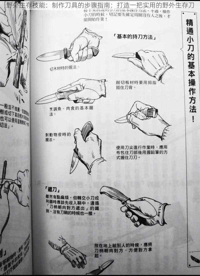 野外生存技能：制作刀具的步骤指南：打造一把实用的野外生存刀