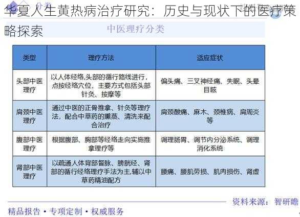 华夏人生黄热病治疗研究：历史与现状下的医疗策略探索